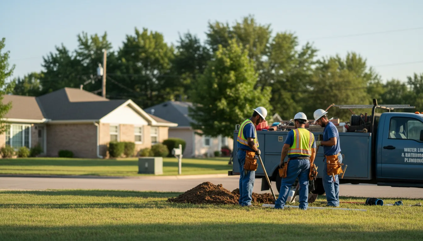 Residential water line and bathroom plumbing service in Leeton, MO